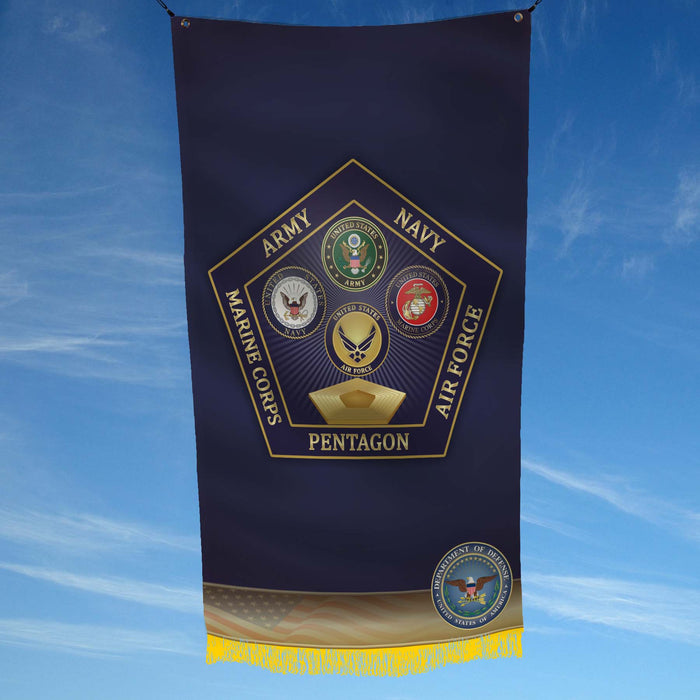 Department of Defense Pentagon - Armed Forces - DOD Flag Banner
