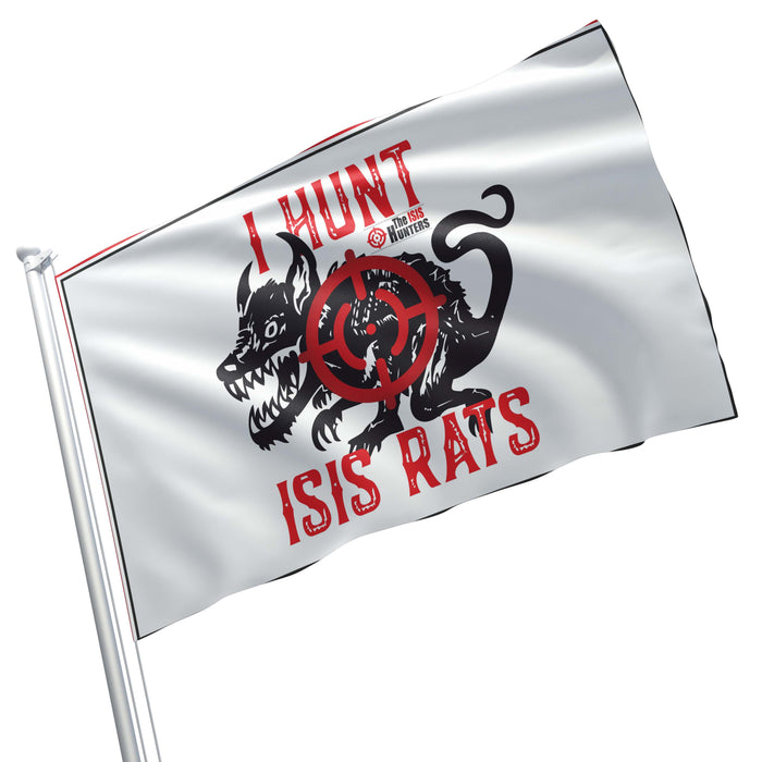 I Hunt ISIS Rats ISIS Hunter Flag Banner