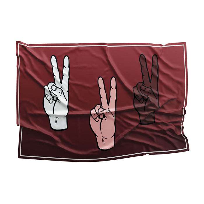 International V Victory HANDS Flag Banner