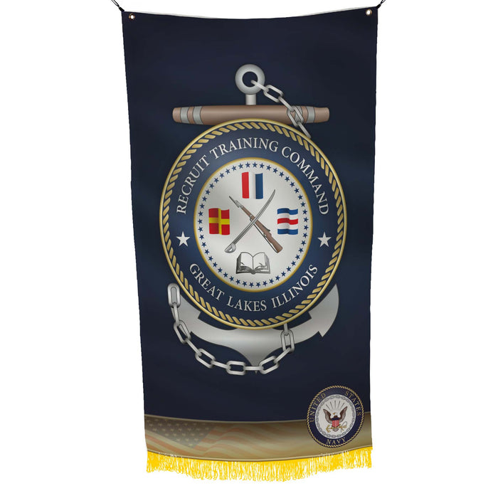 US Navy Recruit Training Command - USN Flag Banner