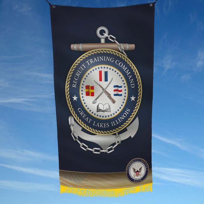 US Navy Recruit Training Command - USN Flag Banner