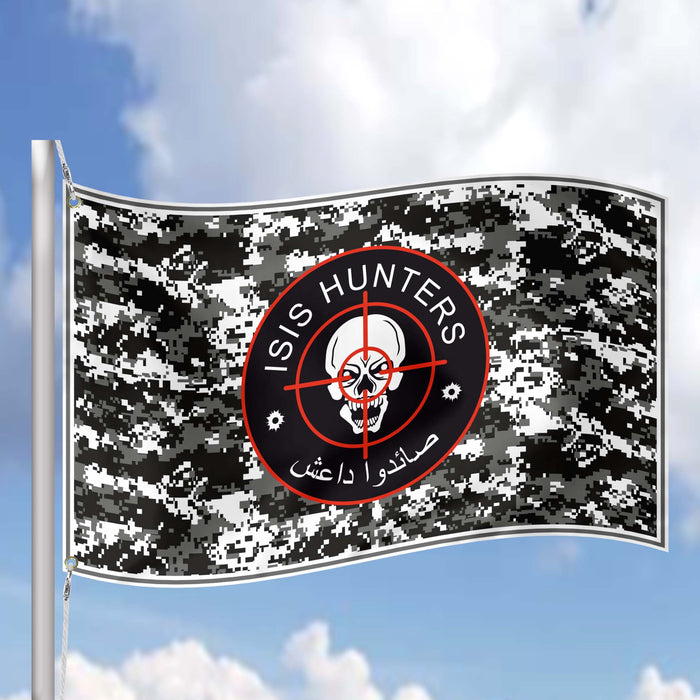 I Hunt ISIS Rats ISIS Hunter Flag Banner