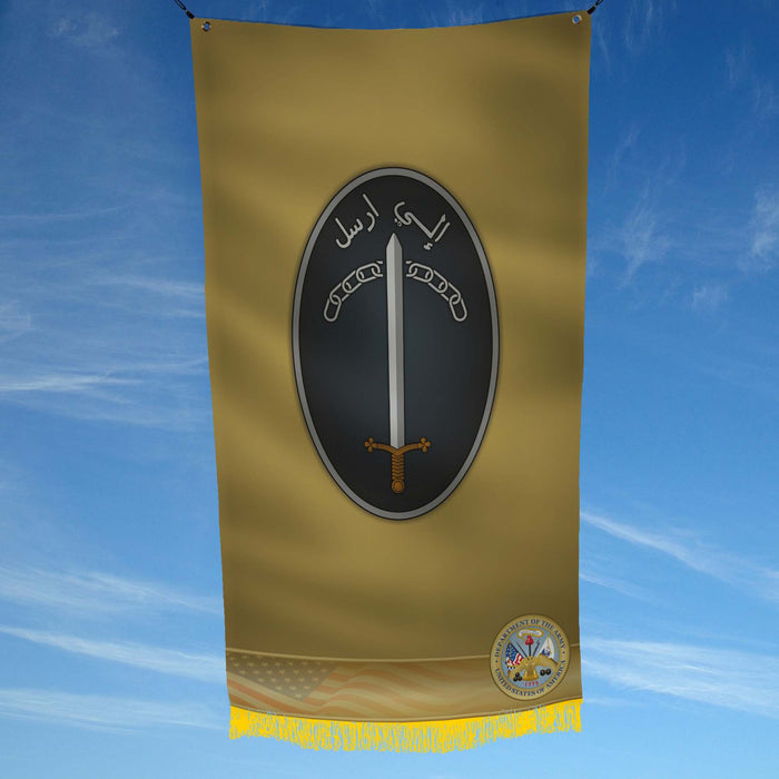US Army ISA Intelligence Support Activity Gray Fox Centra Spike Send Me Flag Banner