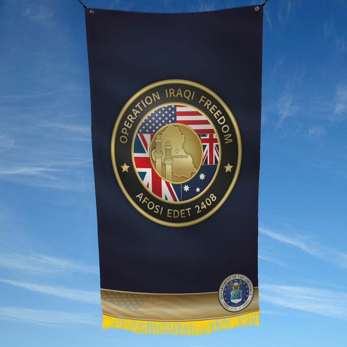 AFOSI EDET OIF Counterintelligence Operations Spy Versus Spy Baghdad Iraq Flag Banner