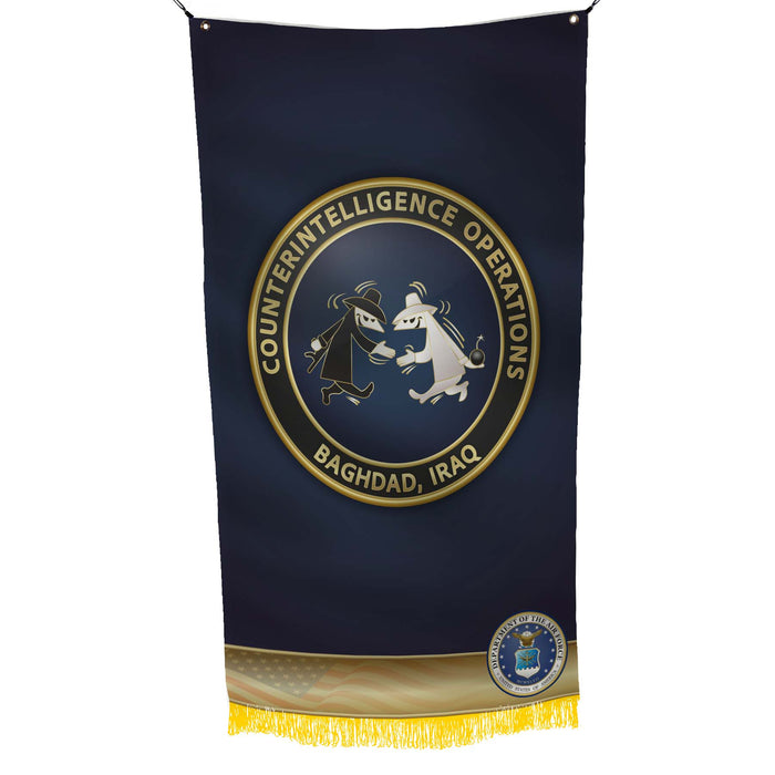 AFOSI EDET OIF Counterintelligence Operations Spy Versus Spy Baghdad Iraq Flag Banner