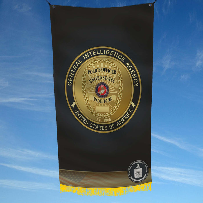 CIA Central Intelligence Agency Special Services Branch Bomb Squad USMC Flag Banner