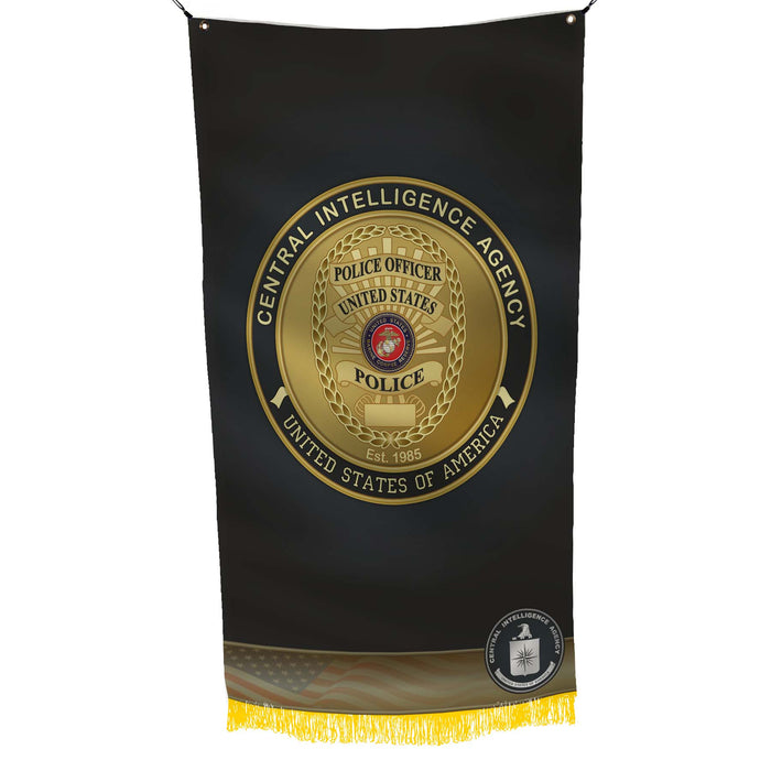 CIA Central Intelligence Agency Special Services Branch Bomb Squad USMC Flag Banner