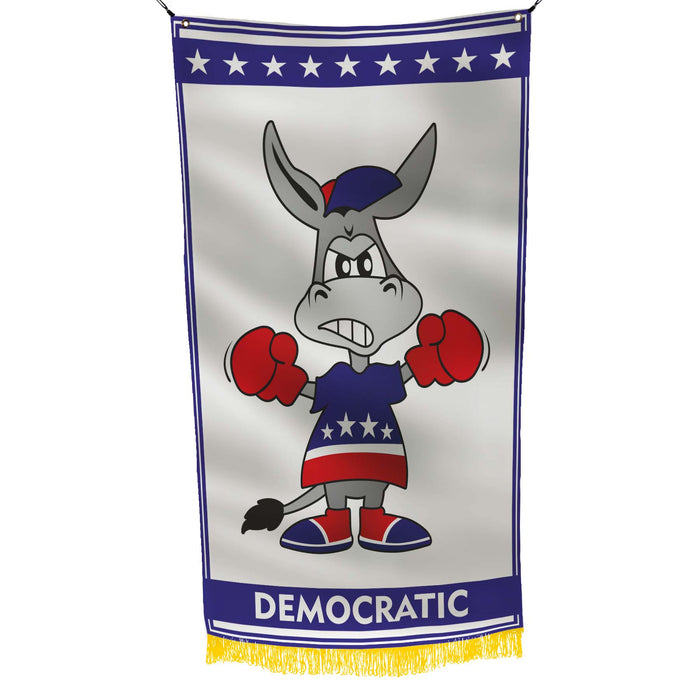 Support Democracy Donkey Democratic USA Flag Banner