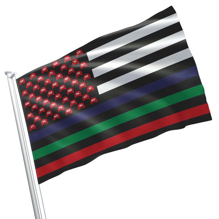 MAGA USA Trump Republican Party Thin Blue / Red / Green Line Flag