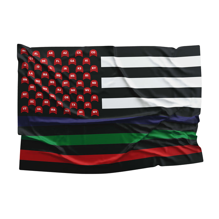 MAGA USA Trump Republican Party Thin Blue / Red / Green Line Flag