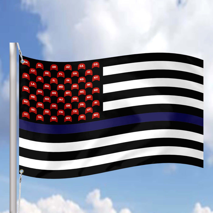 MAGA USA Trump Republican Party Thin Blue / Red / Green Line Flag
