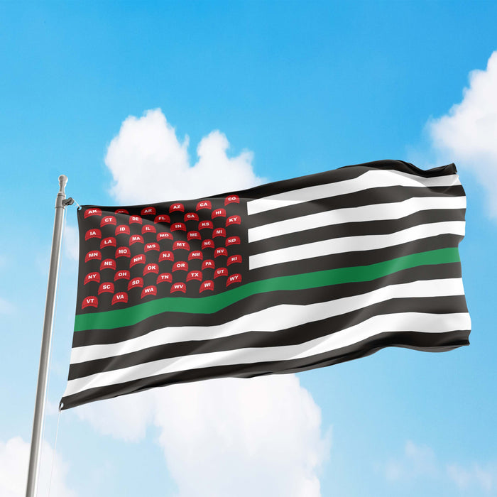 MAGA USA Trump Republican Party Thin Blue / Red / Green Line Flag