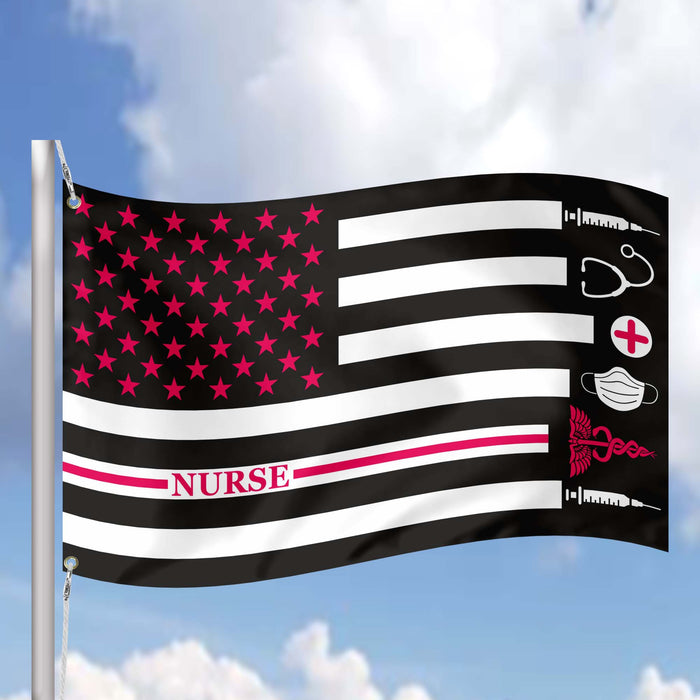 Medical Workers Nurse EMS Support Honor Flag Banner