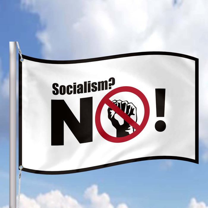 No Socialism Flag Banner