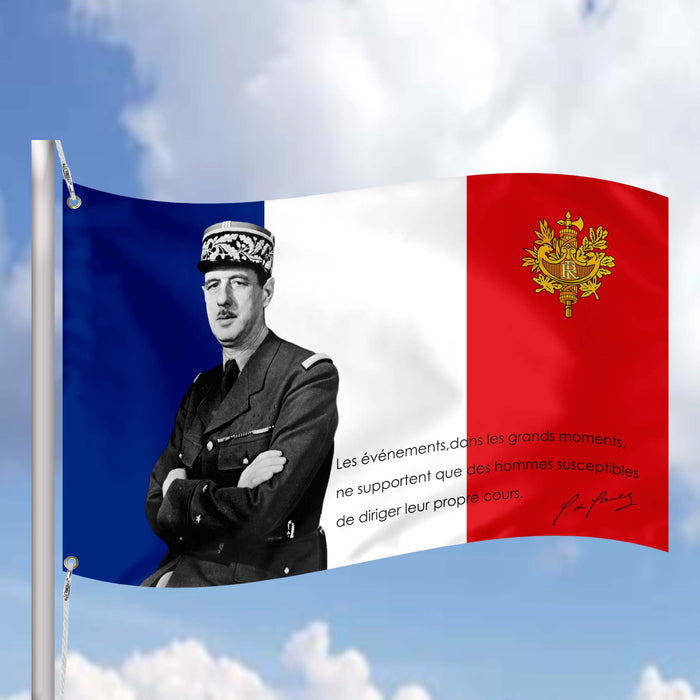 Sharl De Goll France Flag Banner