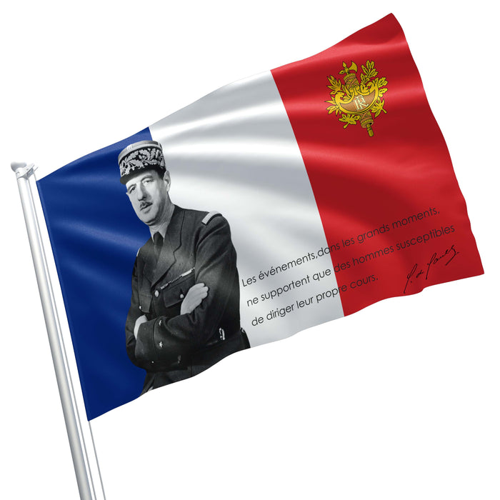 Sharl De Goll France Flag Banner
