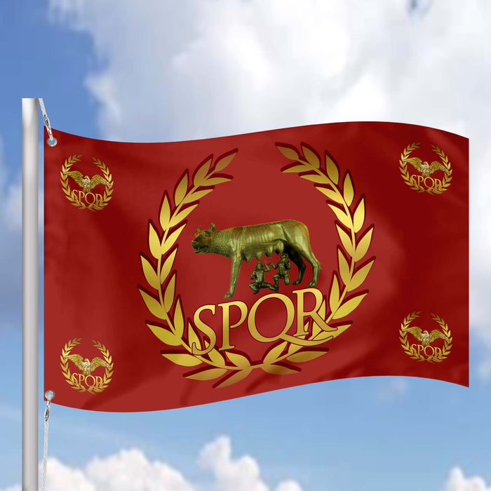 Western Roman Empire SPQR Flag Banner