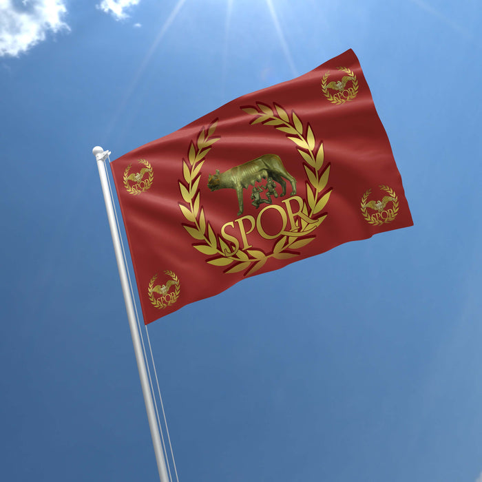 Western Roman Empire SPQR Flag Banner