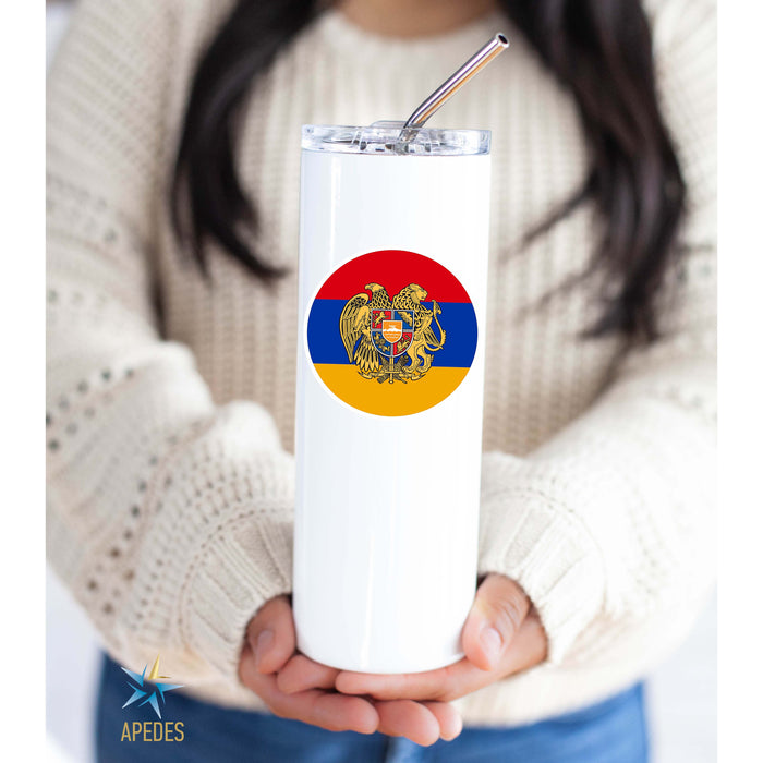 Armenia Flag Stainless Steel Skinny Tumbler 20 OZ