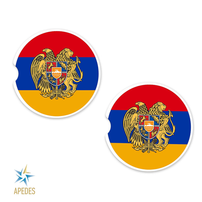 Armenia Car Cup Holder Coaster (Set of 2)