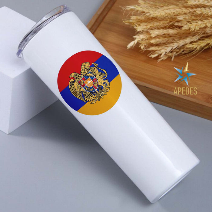 Armenia Flag Stainless Steel Skinny Tumbler 20 OZ