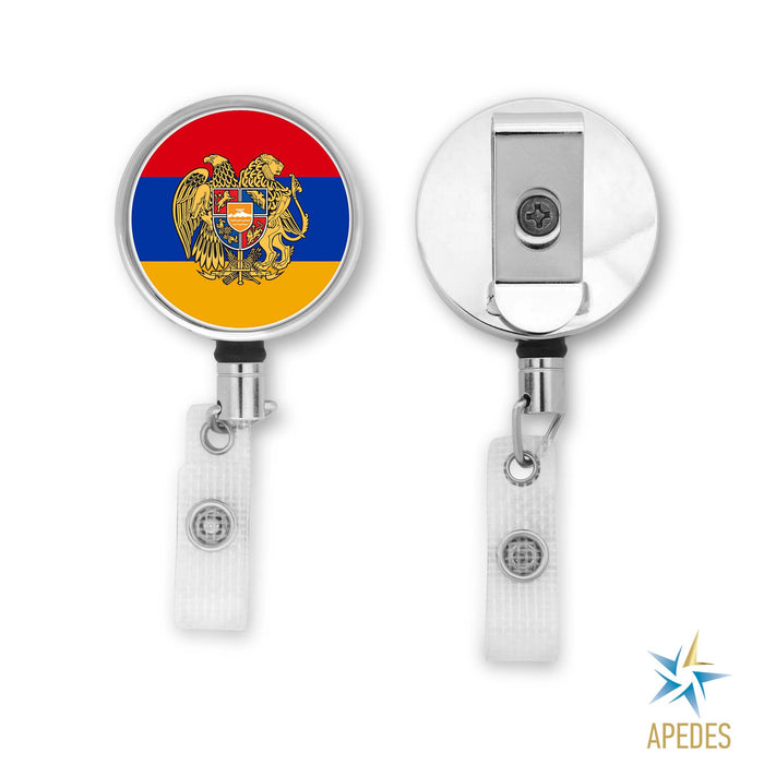 Armenia Flag Badge Reel Holder
