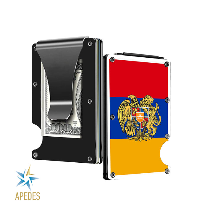 Armenia Flag Stainless Steel Money Clip Wallet
