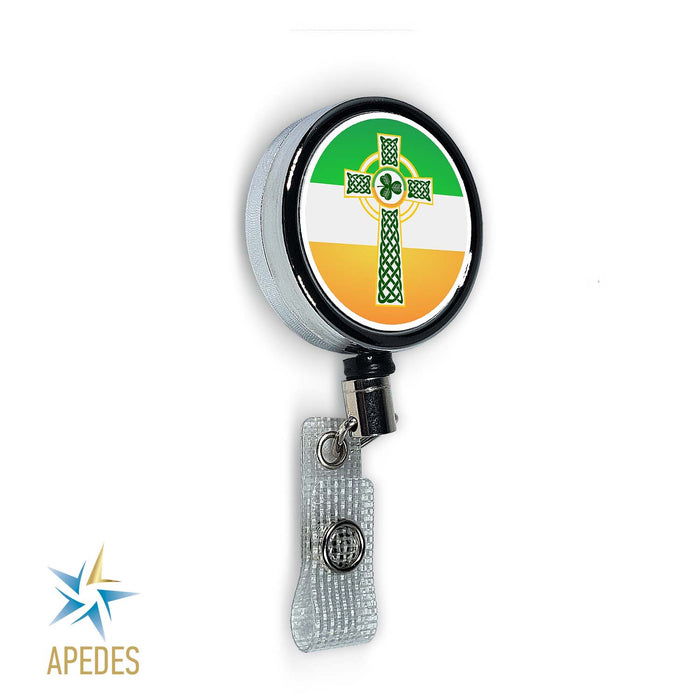 Irish Celtic Crest Ireland Badge Reel Holder