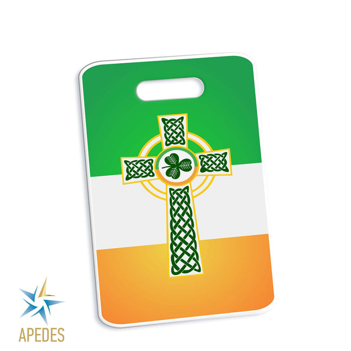 Irish Celtic Crest Ireland Flag Rectangle Luggage Tag