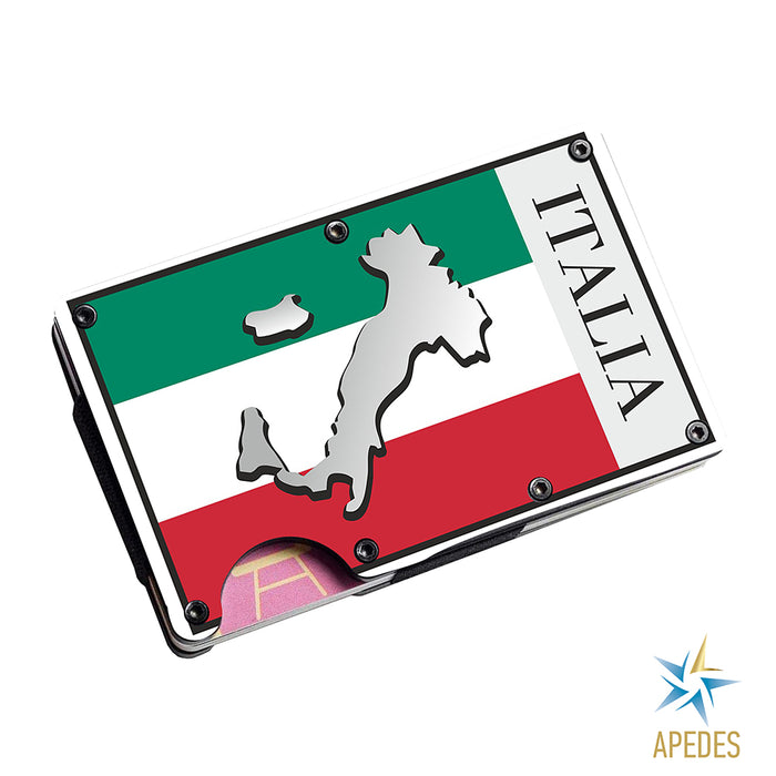 Italy Stainless Steel Money Clip Wallet Credit Card Holder