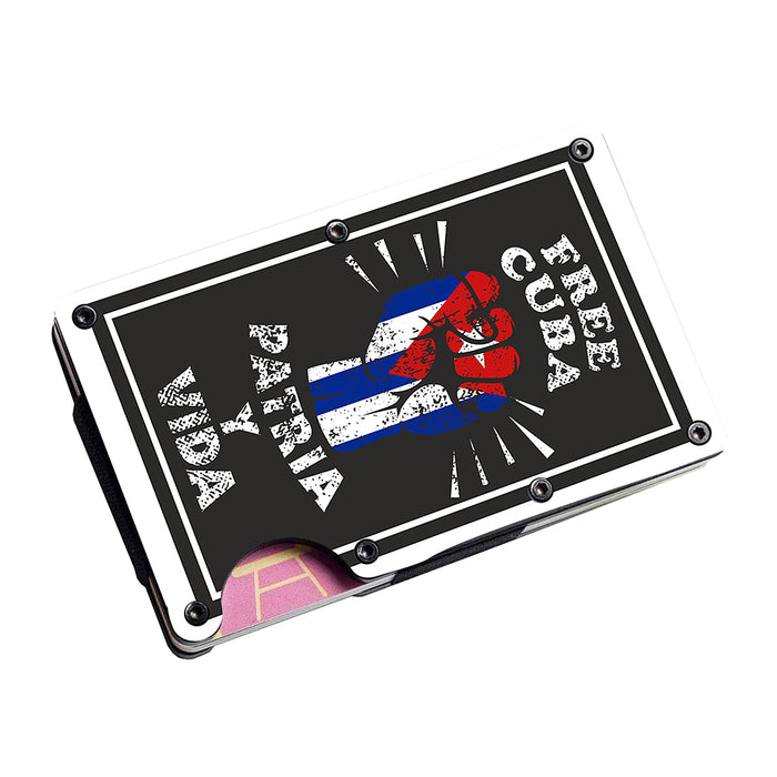 Free Cuba Patria Y Vida Fist Stainless Steel Money Clip Wallet Credit Card Holder