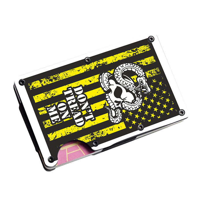 Don't Tread On Me Snake Stainless Steel Money Clip Wallet Credit Card Holder