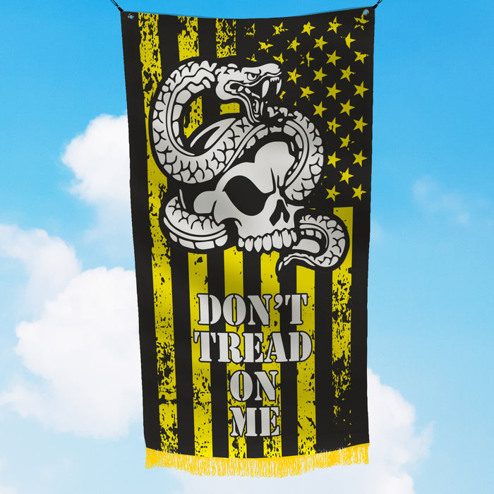 Don't Tread On Me Snake\ Cat Flag Banner