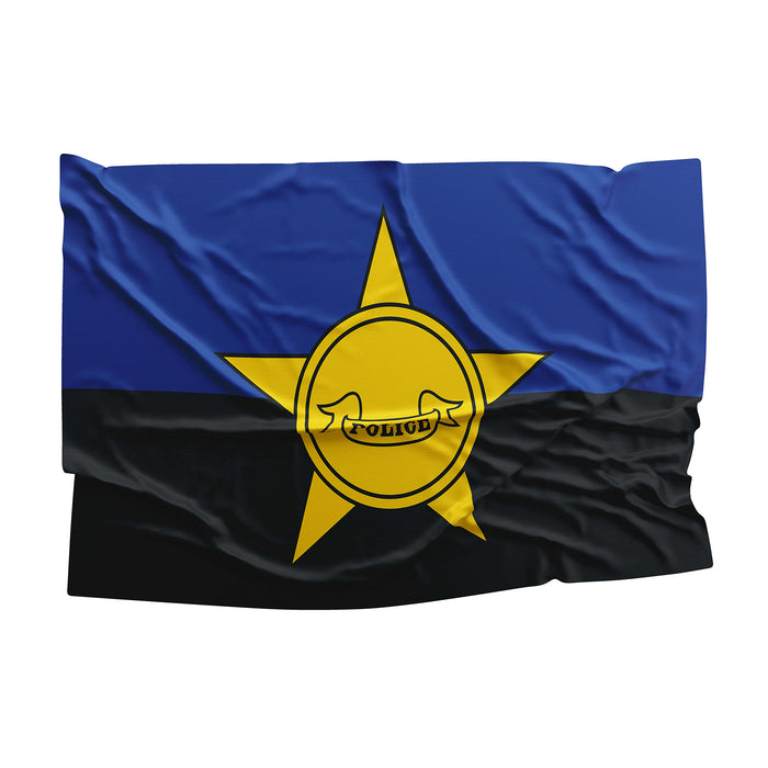 Police Rememberence Policeman Police Mourning Purple Black Badge Star Flag Banner