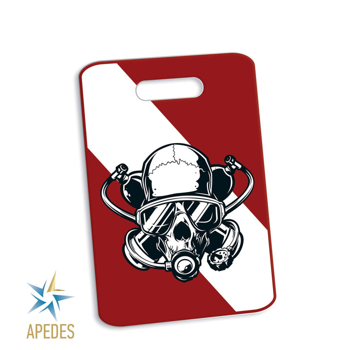 Diver Skull Rectangle Luggage Tag