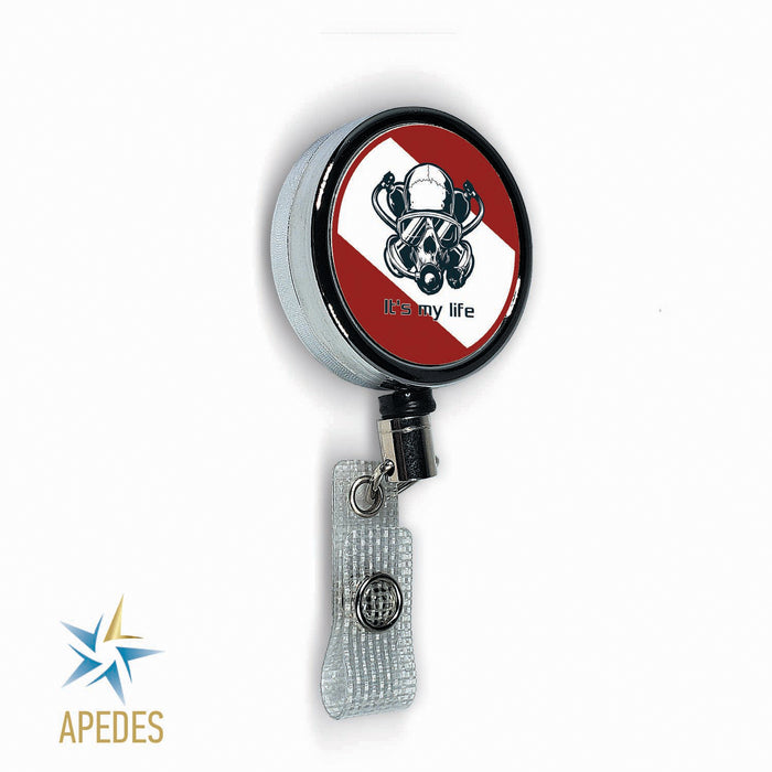 Diver Skull Badge Reel Holder