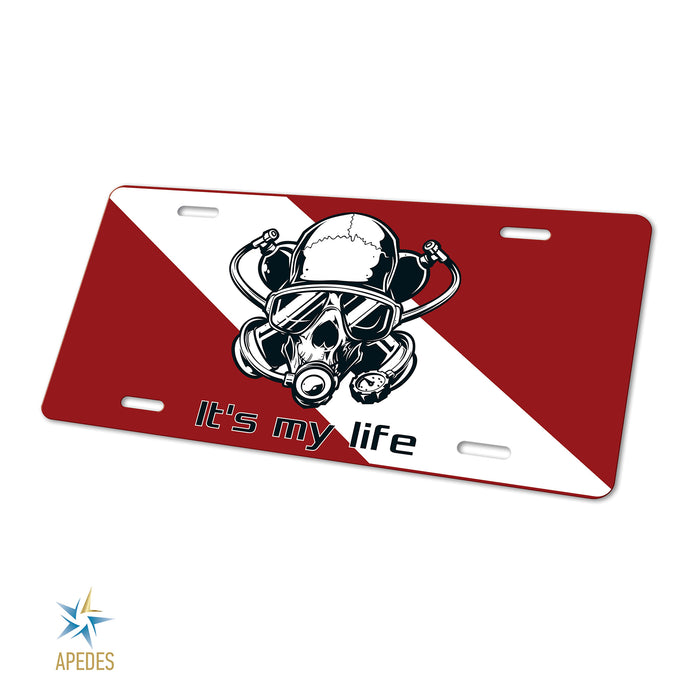 Diver Skull Decorative License Plate