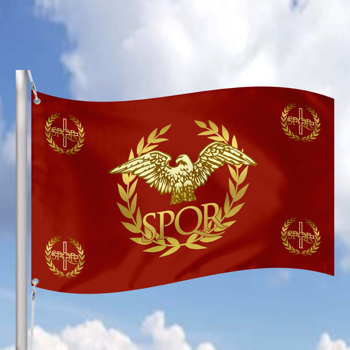 Western Roman Empire SPQR Flag Banner