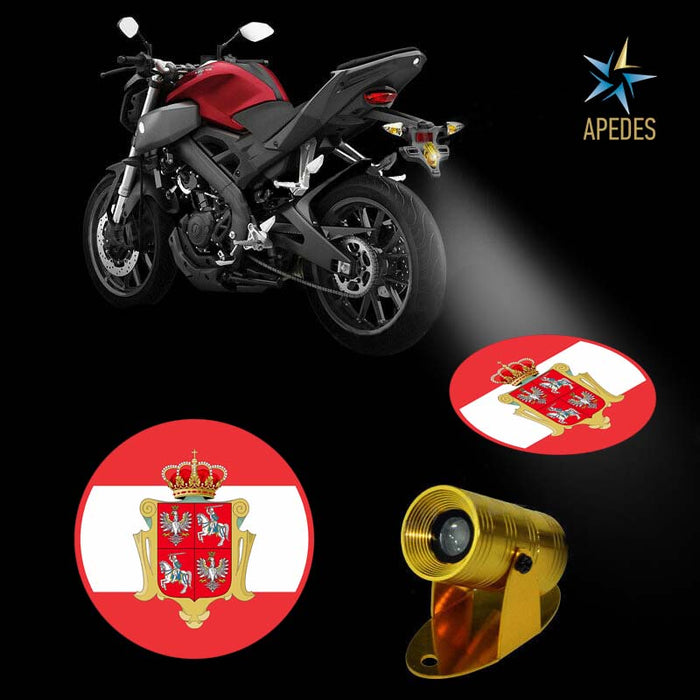 Polish - Lithuanian Commonwealth Motorcycle Bike Car LED Projector Light Waterproof