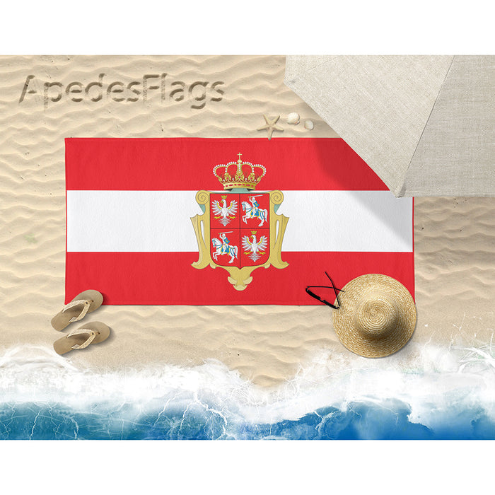 Polish-Lithuanian Commonwealth Beach & Bath Towel Rectangle 30″ × 60″