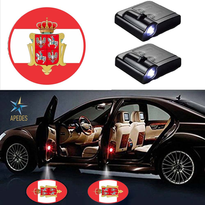Polish - Lithuanian Commonwealth  Car Door LED Projector Light (Set of 2) Wireless