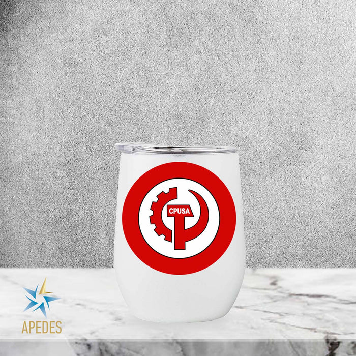 Communist Party USA CPUSA Stainless Steel Stemless Wine Cup 12 OZ