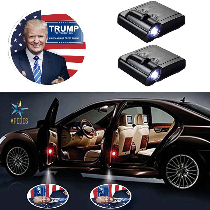 Donald Trump For President 2024 Car Door LED Projector Light (Set of 2) Wireless
