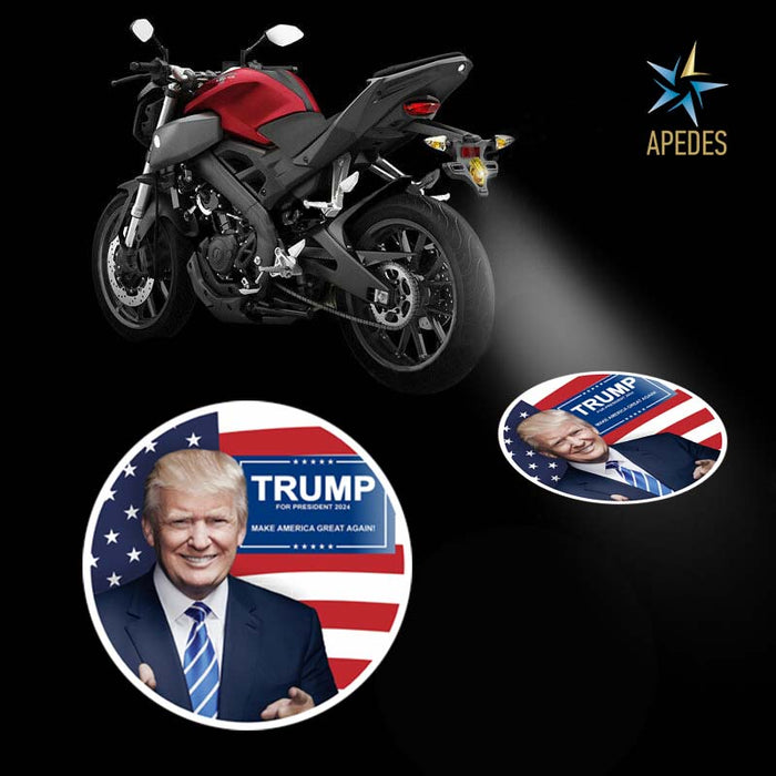 Donald Trump For President 2024 Motorcycle Bike Car LED Projector Light Waterproof