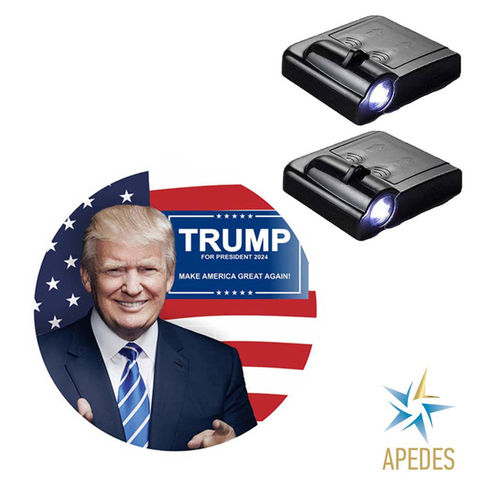 Donald Trump For President 2024 Car Door LED Projector Light (Set of 2) Wireless