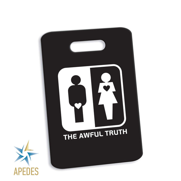 Awful Truth Men Women Heart Love Rectangle Luggage Tag