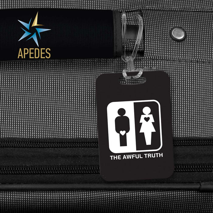 Awful Truth Men Women Heart Love Rectangle Luggage Tag