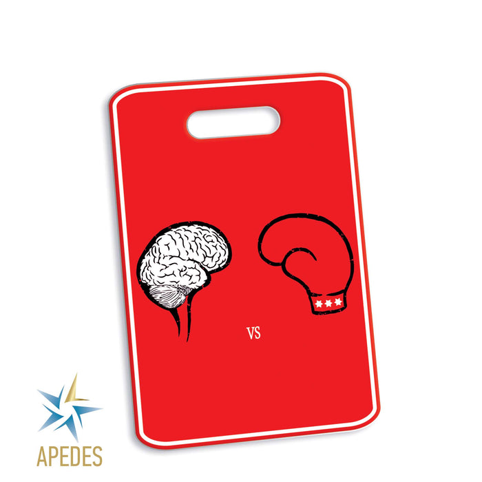 Fist Against Brain Rectangle Luggage Tag