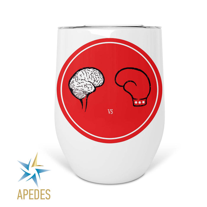 Fist Against Brain Stainless Steel Stemless Wine Cup 12 OZ