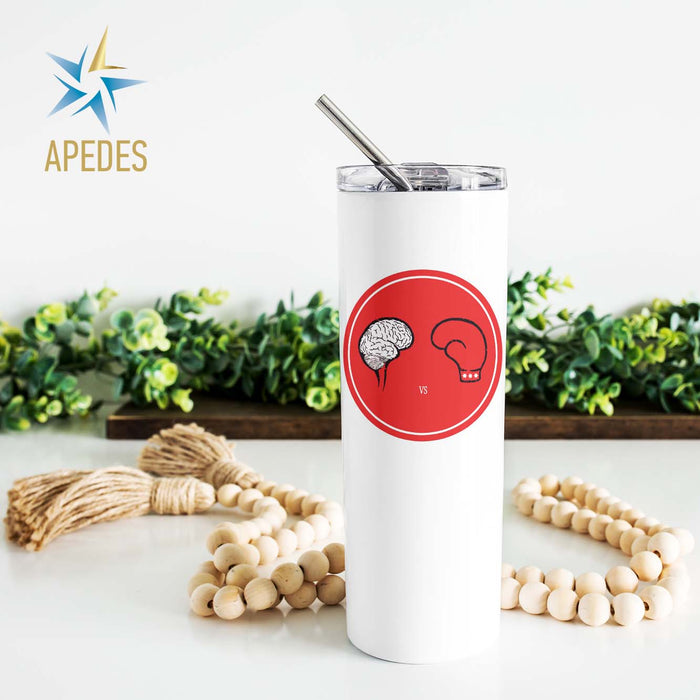 Fist Against Brain Stainless Steel Skinny Tumbler 20 OZ